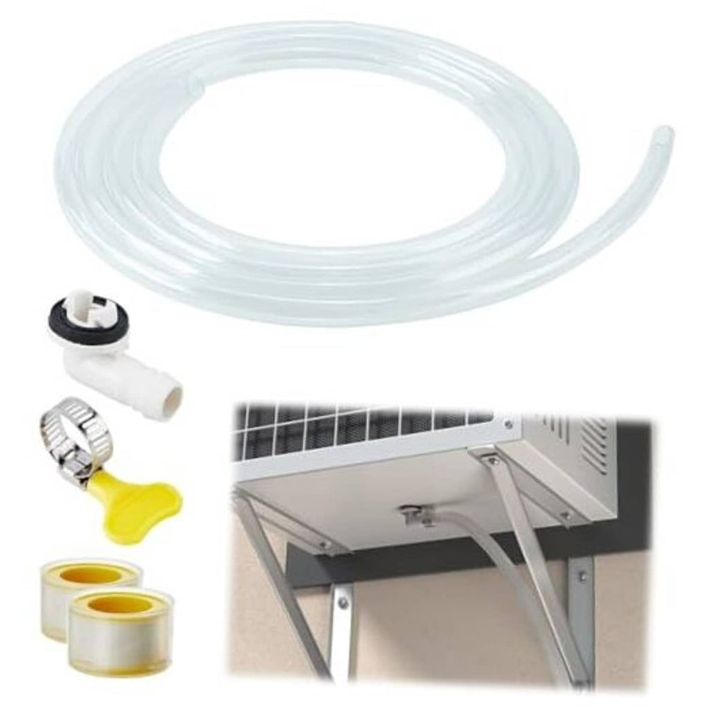 Clear AC drain hose kit with 12mm inner diameter and connector elbow pieces