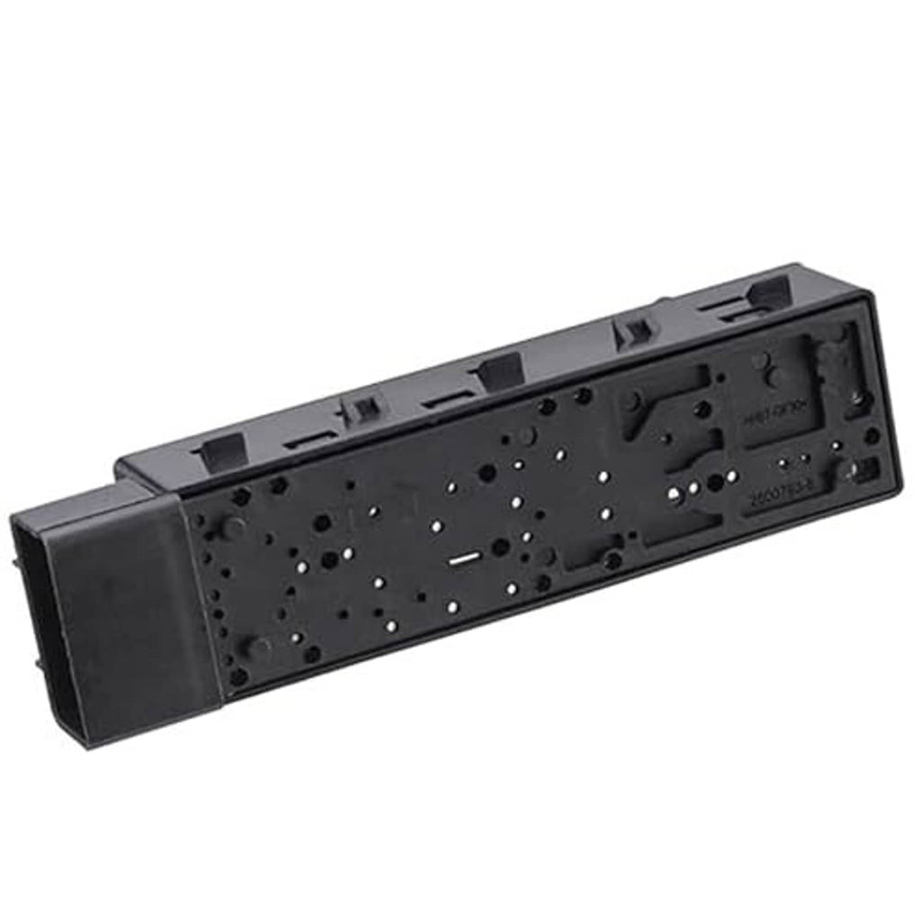 Power seat adjust switch back housing, black with molded holes and mounting slots