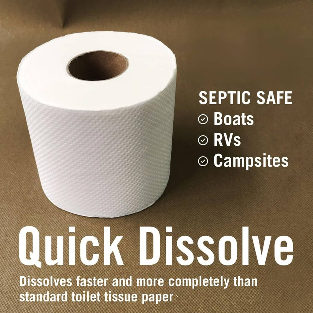 White toilet paper roll with center core hole