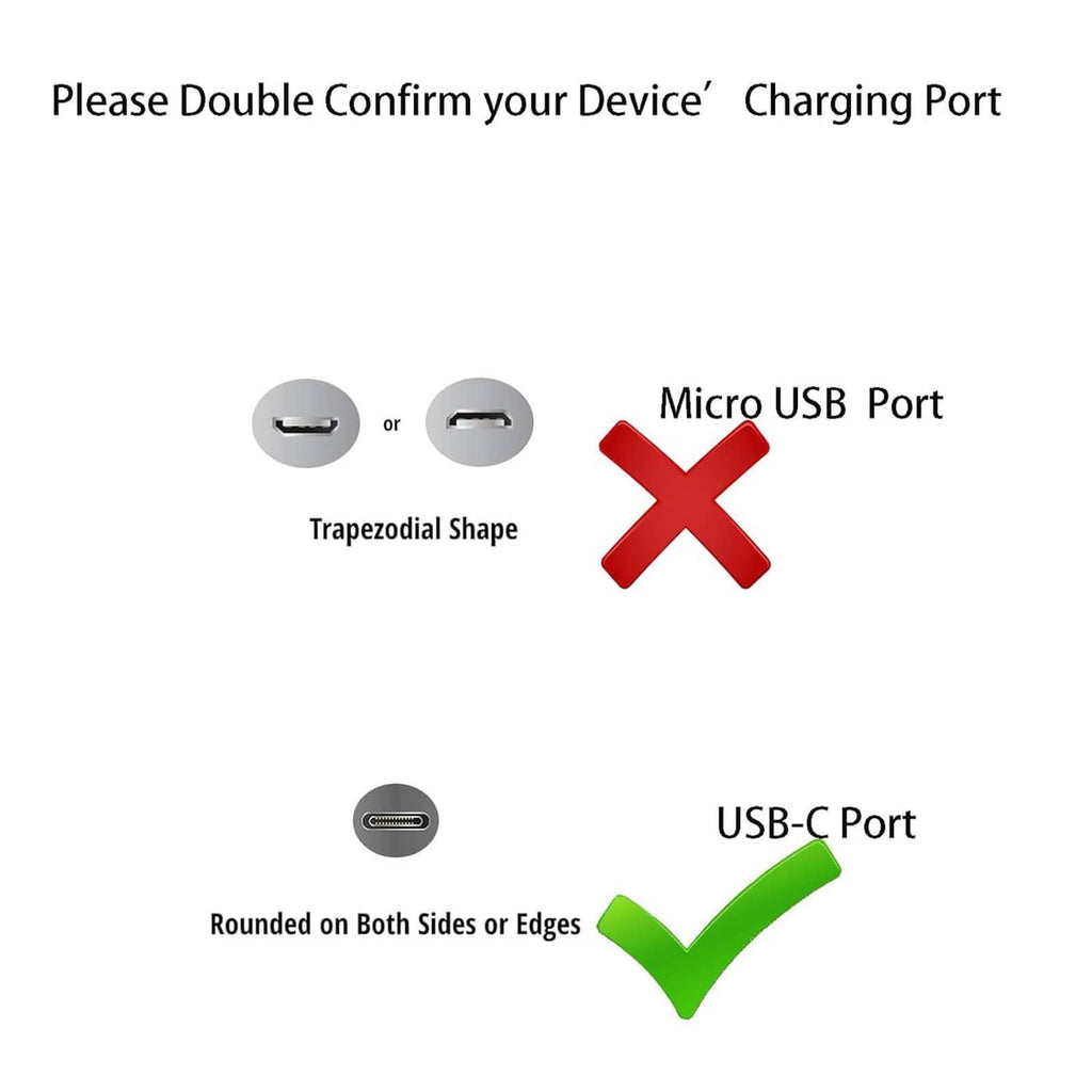 USB-A to USB-C cable connector tips showing USB-C port and matching shape