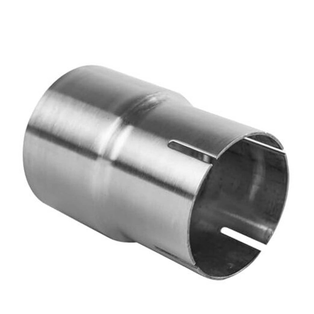 2.75-inch stainless steel exhaust adapter coupler, flared ring with side slots