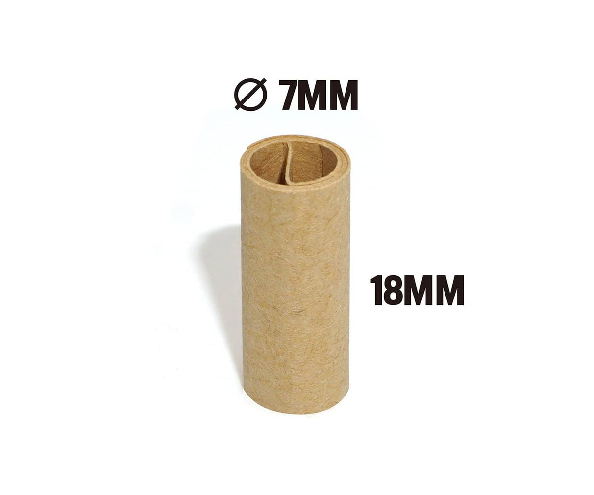 Unbleached brown paper tube, 7 mm diameter, 18 mm height shown