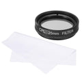 Circular CPL camera polarizer filter, black 25mm ring with protective glass surface