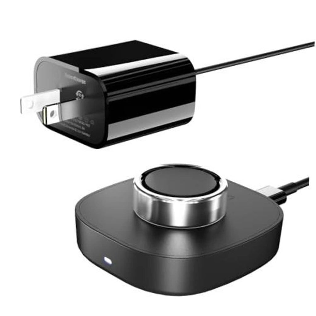 Black USB-C fast charging dock for Oura Ring Gen 4 with cable
