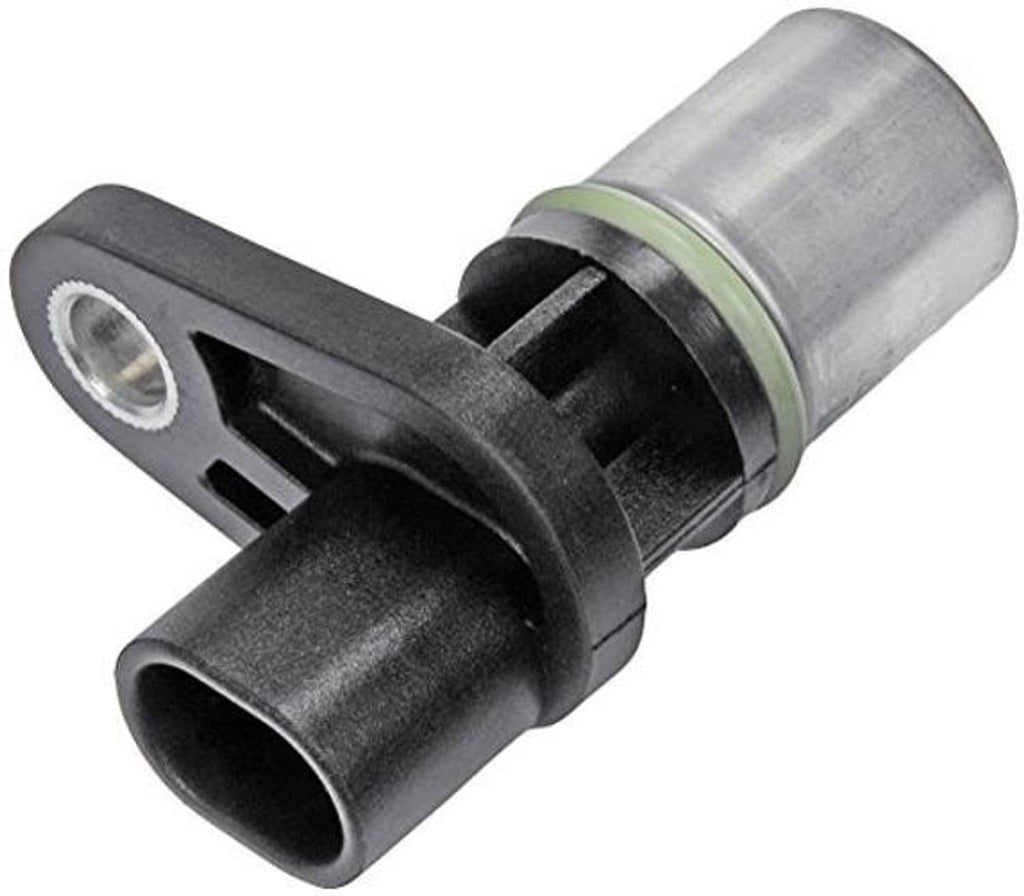 Engine crankshaft position sensor with black connector and metal cylindrical housing