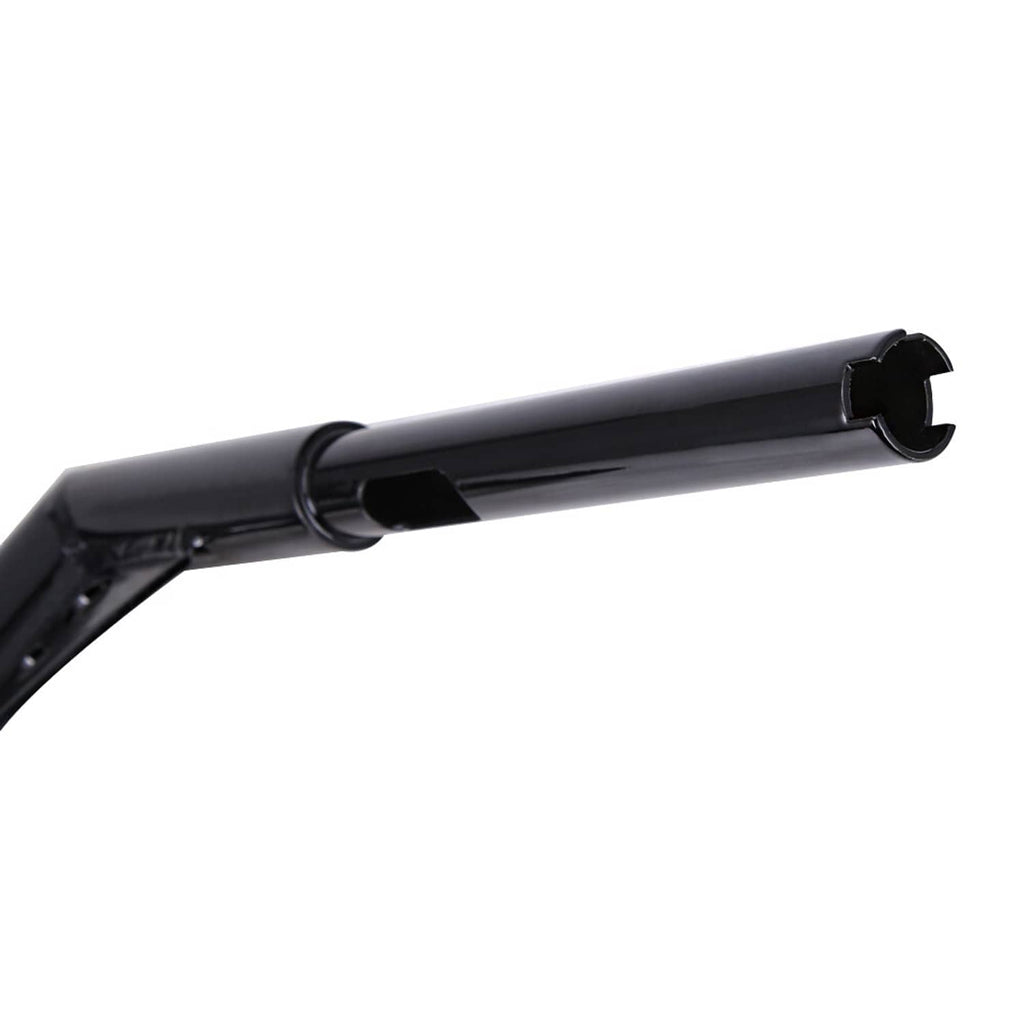 Black motorcycle meathook handlebar with end plug, 12-inch style