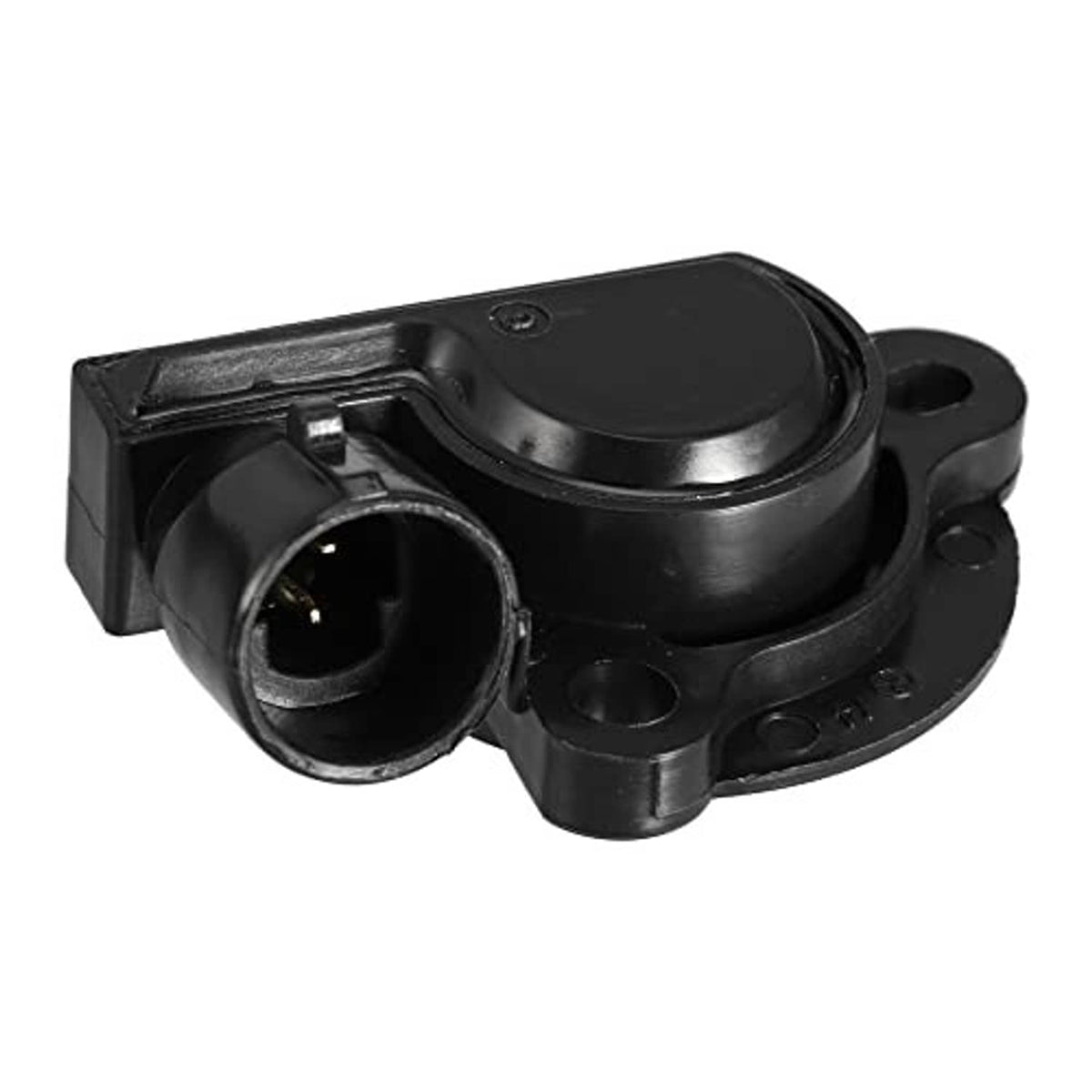 Throttle position sensor TPS with black body and recessed electrical connector port