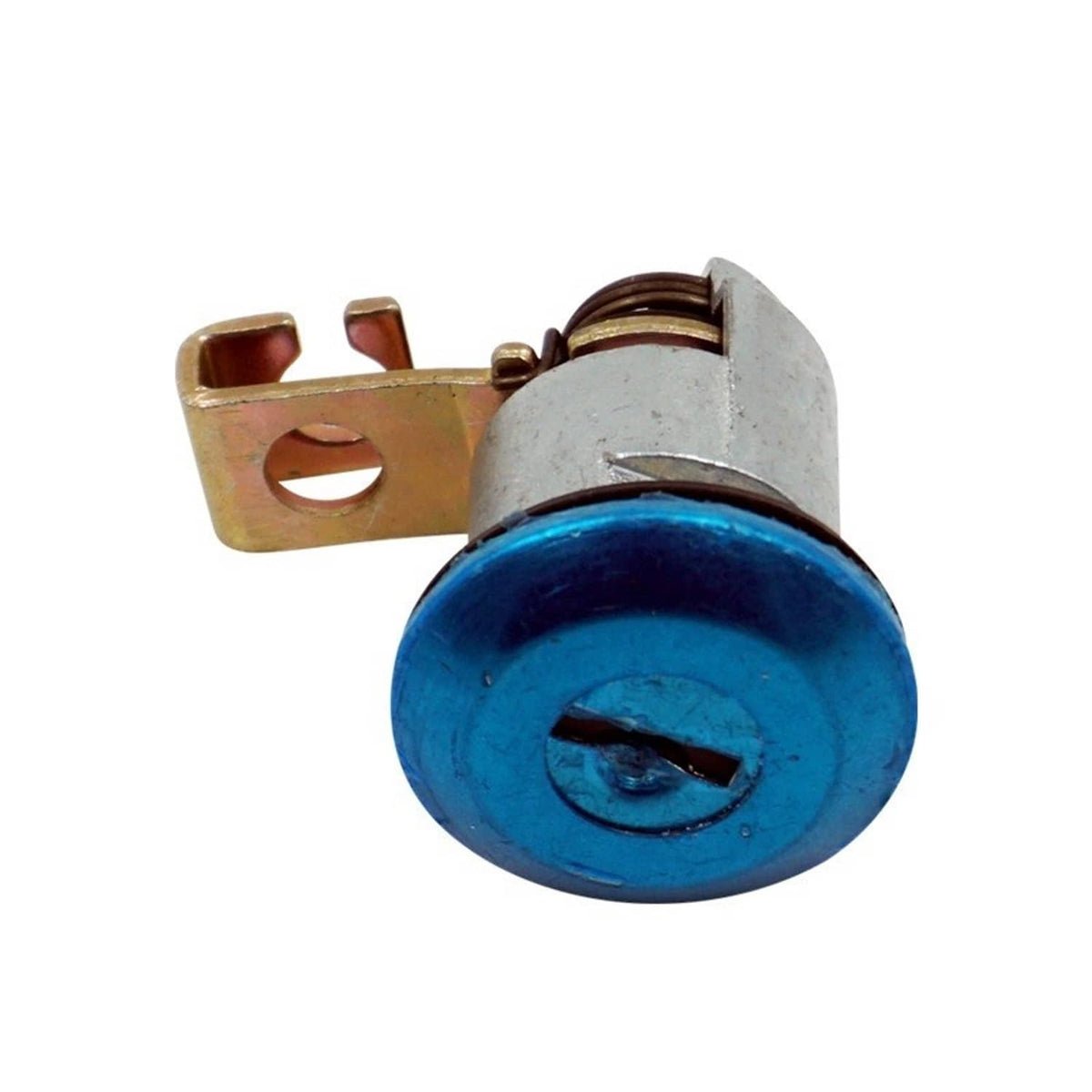Ignition lock cylinder with blue pin and metal mounting bracket