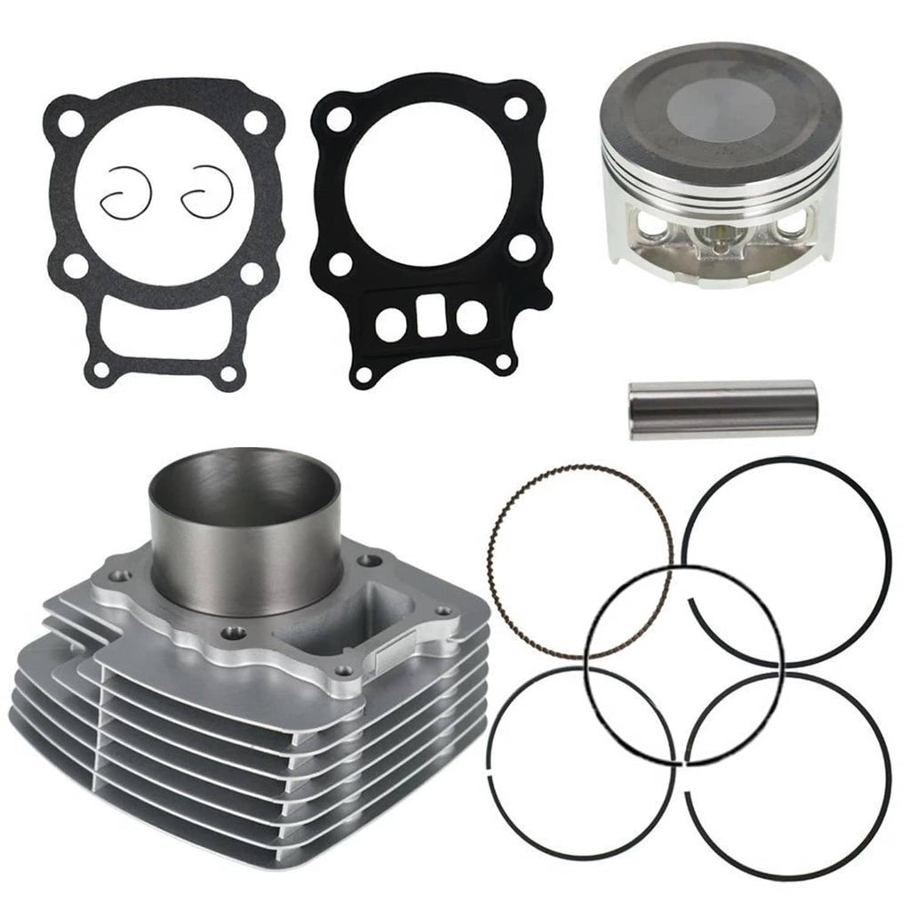 Cylinder and piston top end rebuild kit with gaskets and piston rings