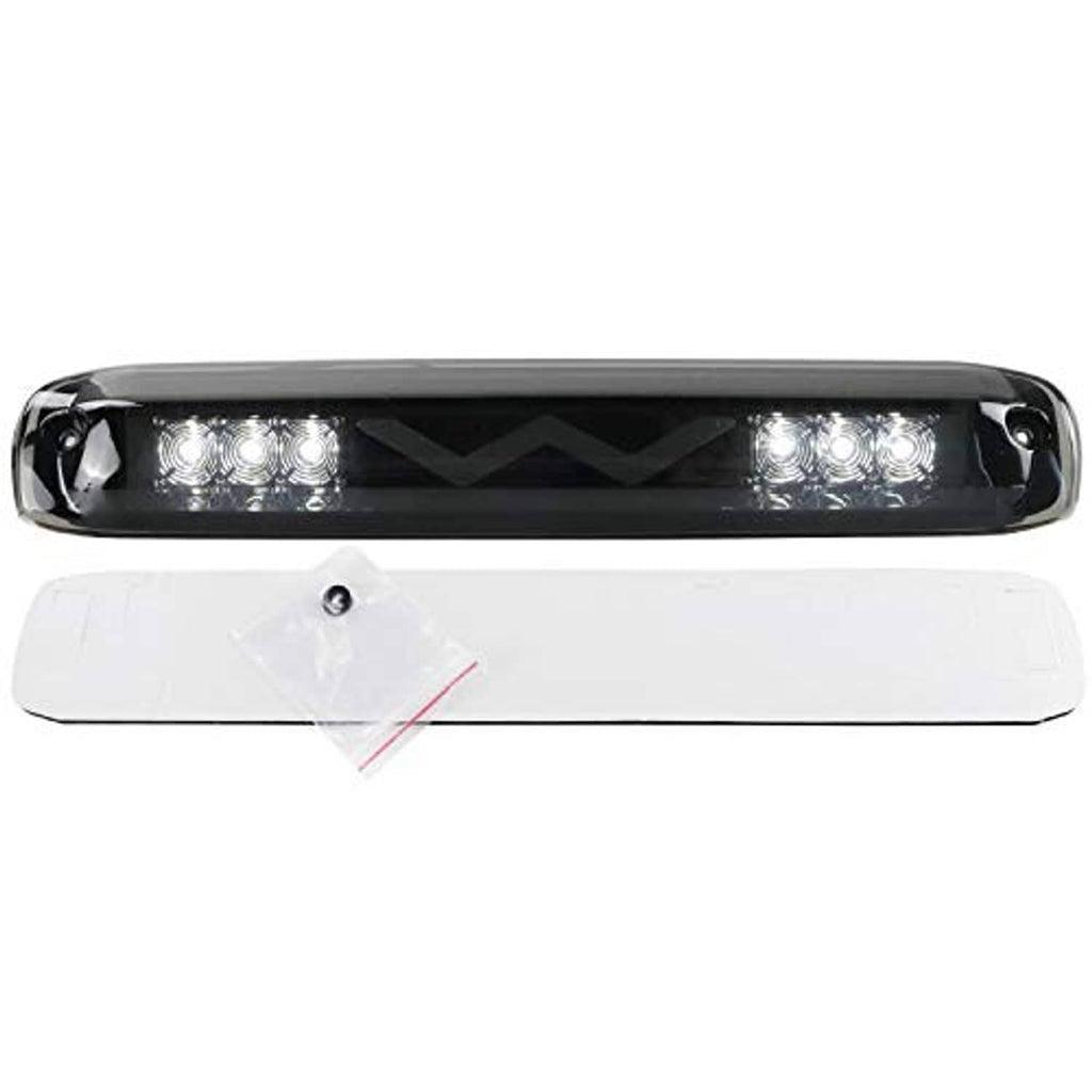 LED third brake light with smoked lens and white LED reflector segments