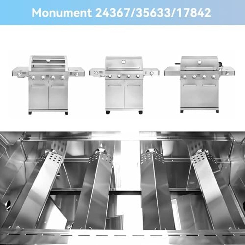 Stainless steel 4-burner grill replacement parts with control panel and burners