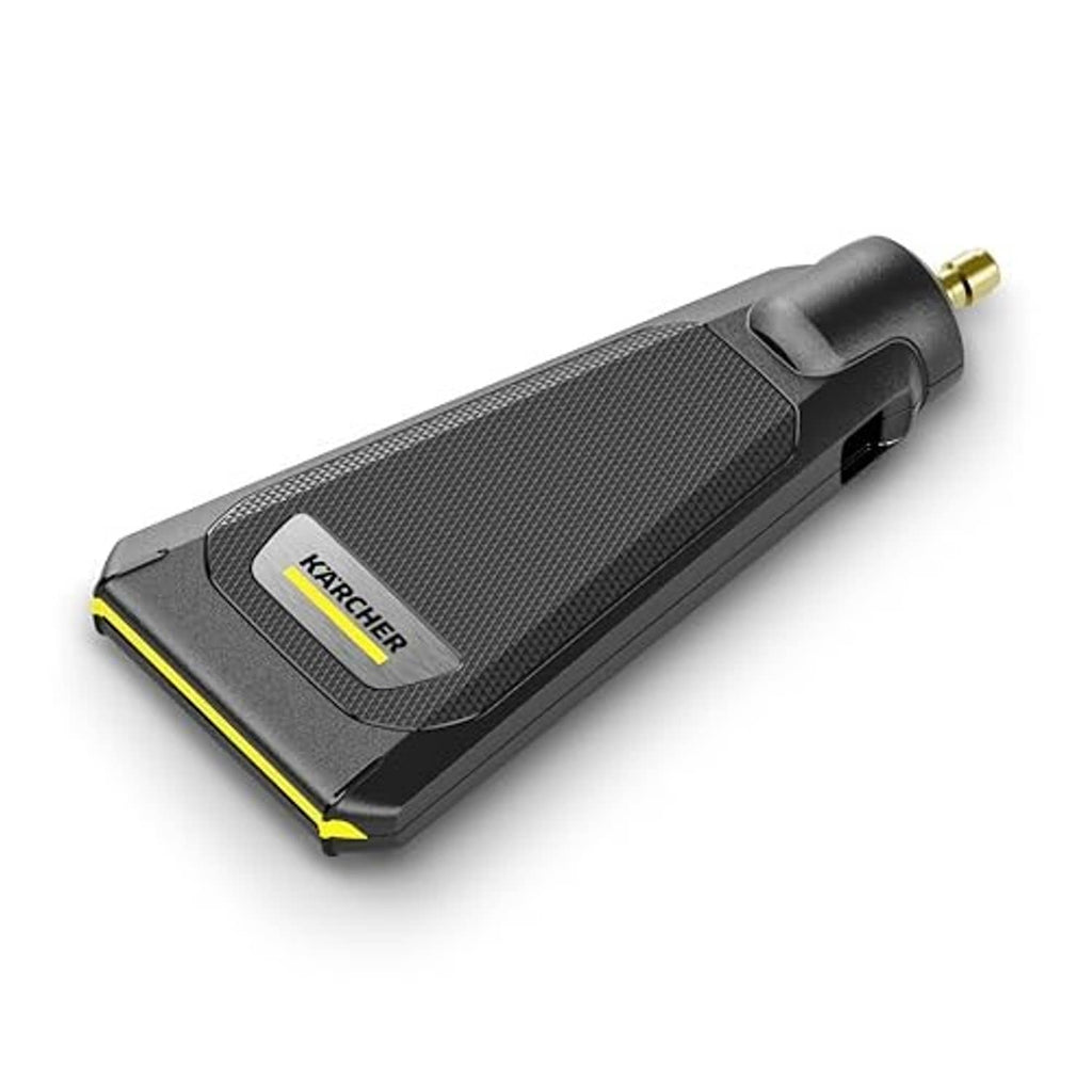 Universal pressure washer nozzle with textured grip, black body and brass quick-connect end