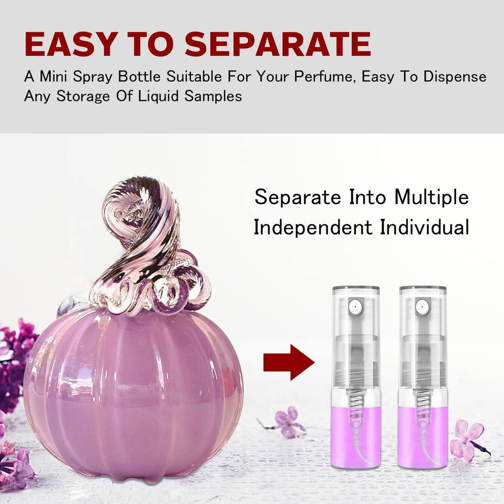 Csdtylh mini glass spray bottle set, clear refillable bottles with spray heads