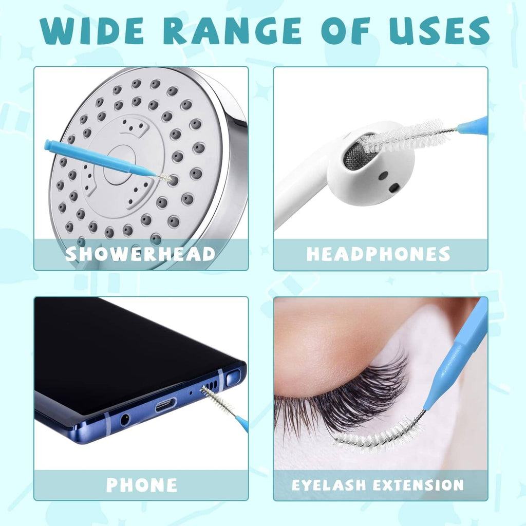 Interdental brush shown for detailed cleaning, including small crevices
