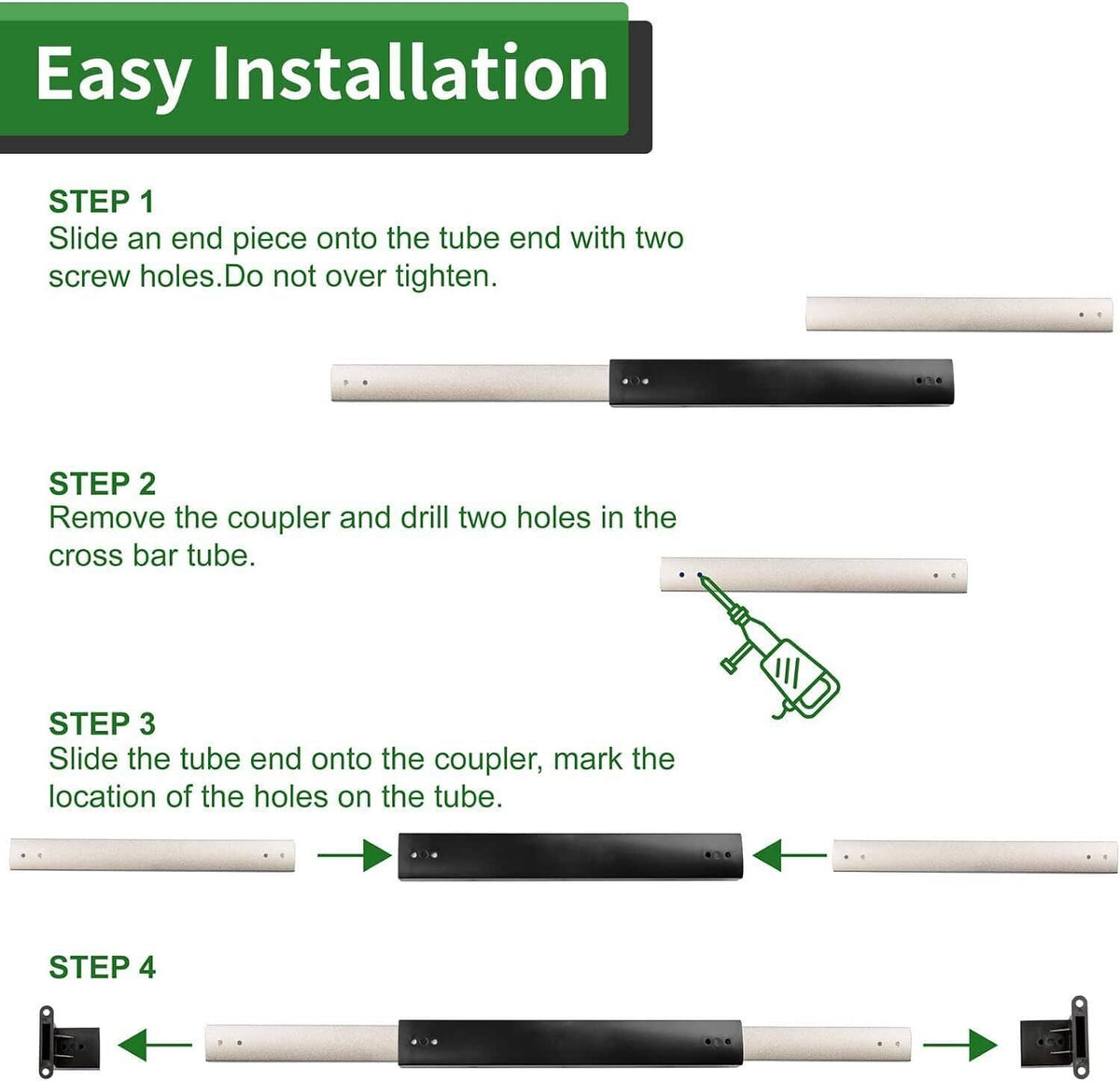 RV screen door cross bar handle installation steps with crossbar mounting kit