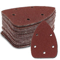 Hook-and-loop mouse sanding sandpaper set, stacked triangular sheets with dust holes
