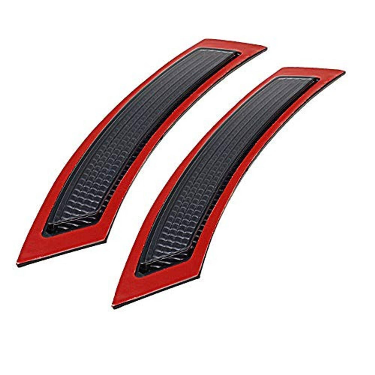 Smoked fender bumper reflectors with red outer trim and textured black lens inserts