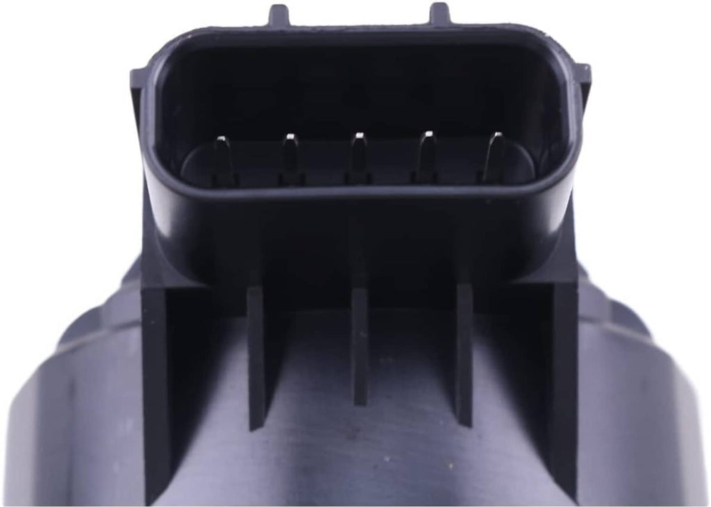 Turbo wastegate actuator solenoid valve housing top view, black plastic