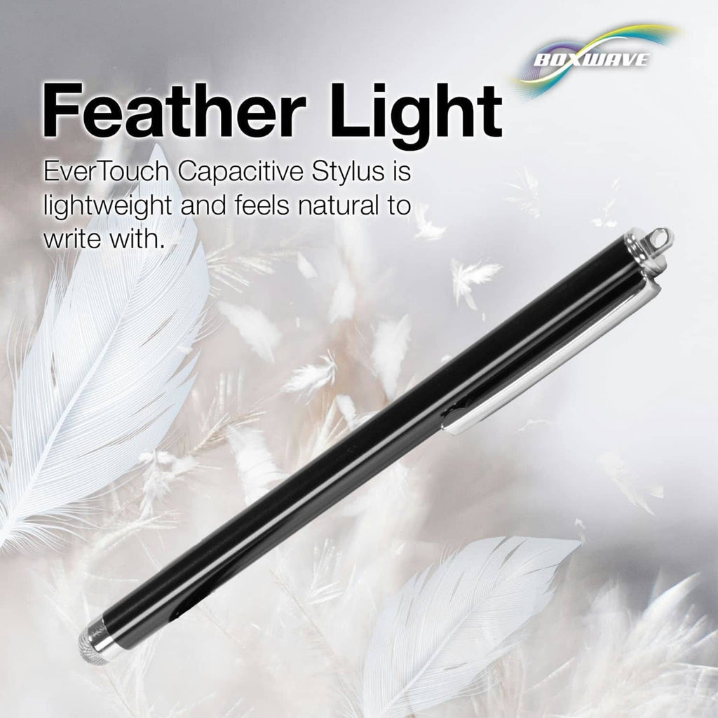 Jet-black capacitive stylus with metal tip and slim pen barrel