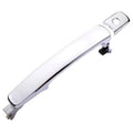 Chrome exterior door handle with black lock switch, front driver side