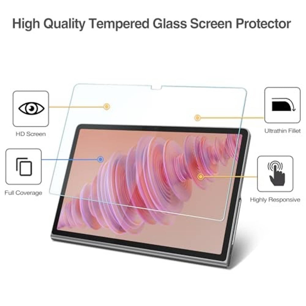 Full-coverage tempered glass screen protector with HD viewing and highly responsive feel