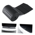 Car rear bumper protector, black grooved rubber pad with rear bumper fit views