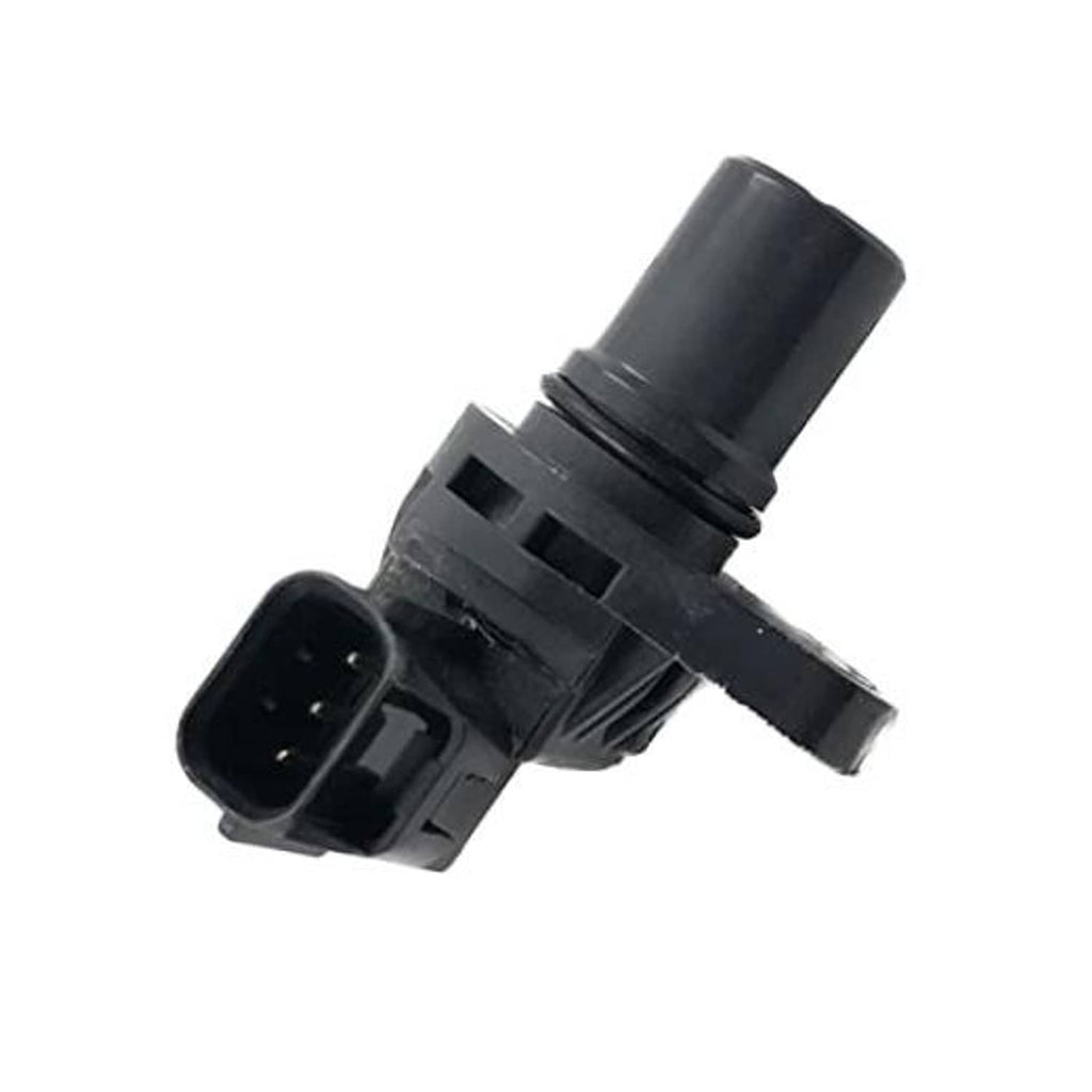 Black camshaft position sensor with 2-pin electrical connector and cylindrical housing