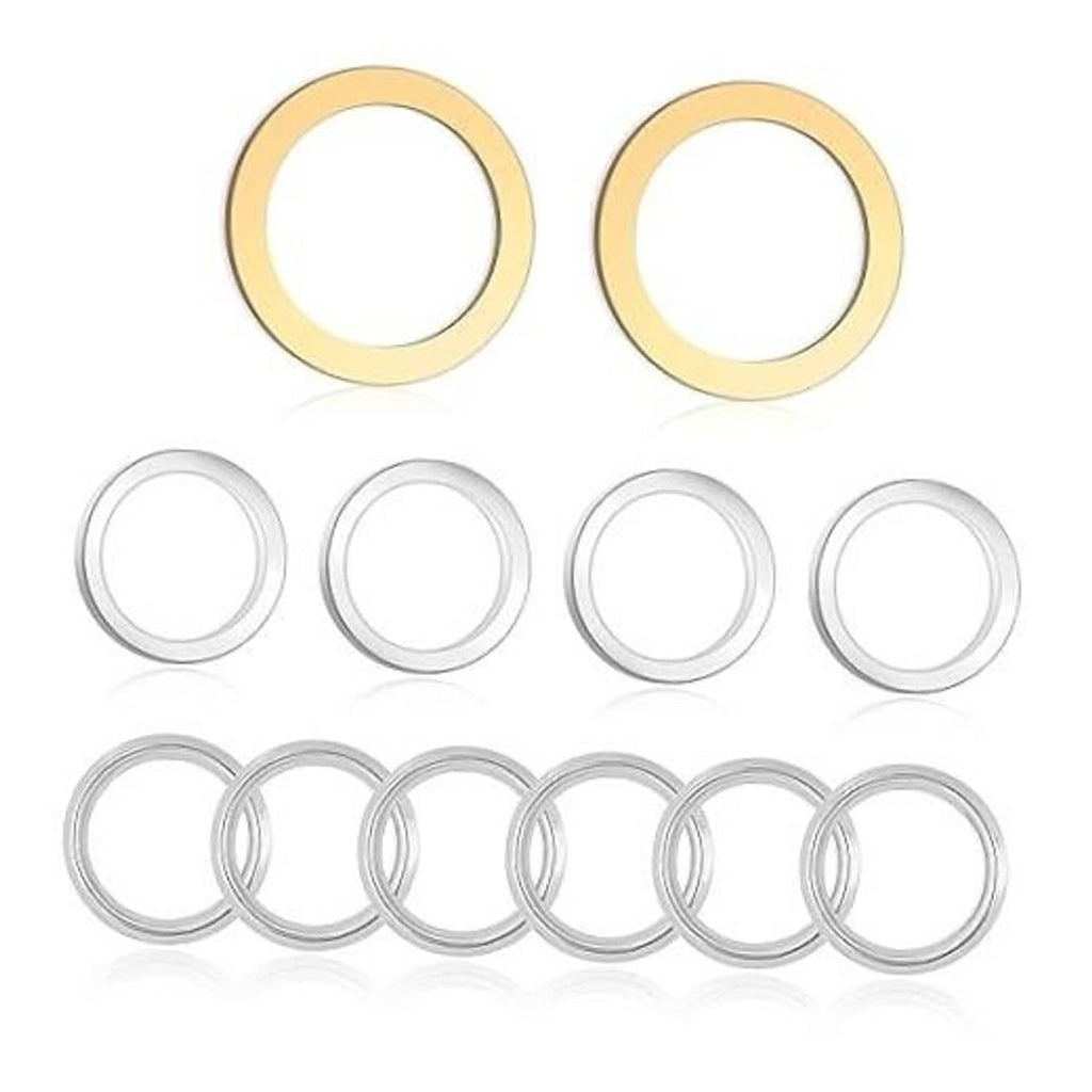 Oil drain plug crush washer set, copper and silver round gaskets for replacement