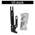 Black adjustable motorcycle side stand kickstand holder bracket with mounting screws