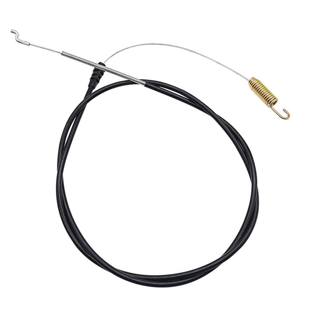 Ganivsor lawnmower traction drive control cable, black housing with spring and metal hooks