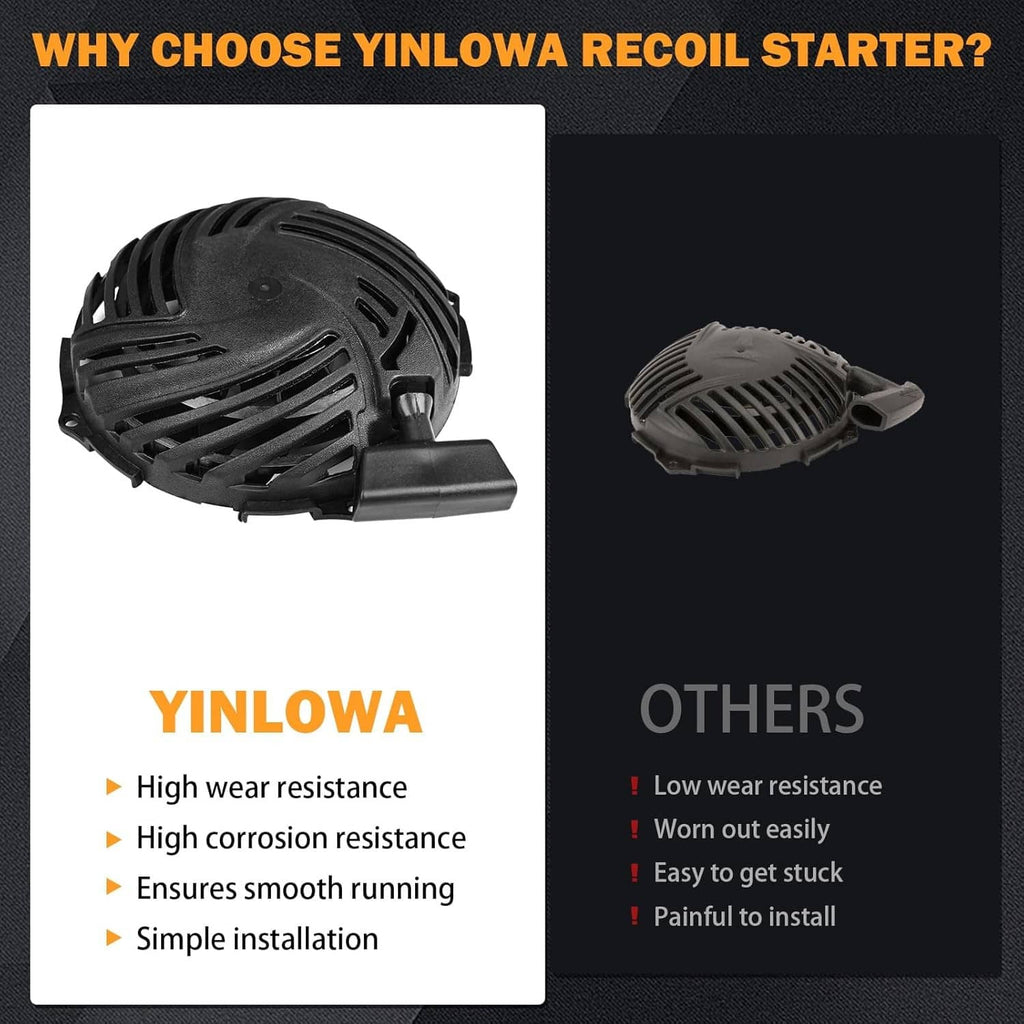 Recoil starter assembly with black housing