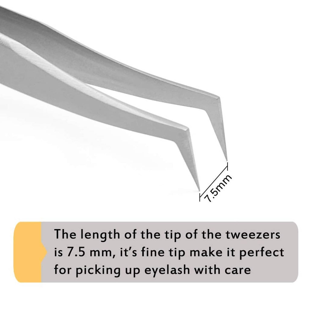 Emeda eyelash extension tweezers with fine pointed tips for volume lash placement