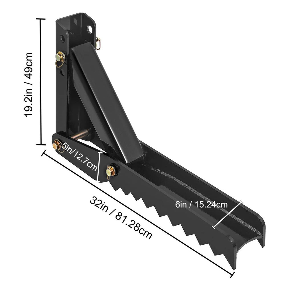Black thumb claw with serrated teeth and side mounting bracket with bolts