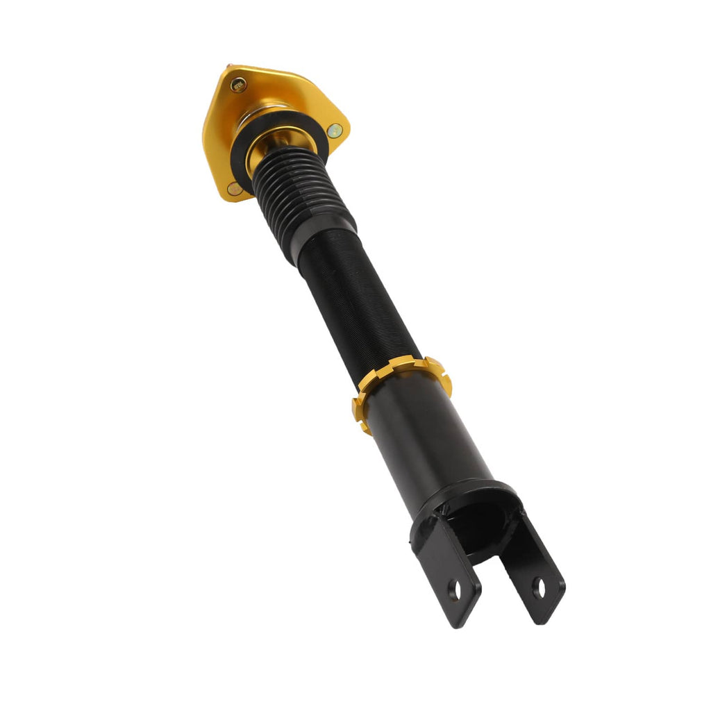 Coilover shock absorber with black spring perch and black lower bracket