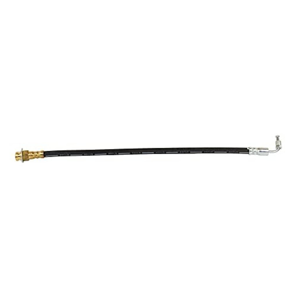Black rubber brake hose with swivel fittings and 18 in male-to-female ends