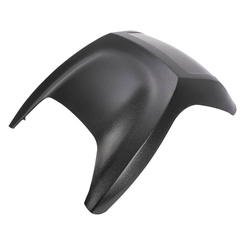 Dark gray molded air dam cap with curved profile and vent-like opening