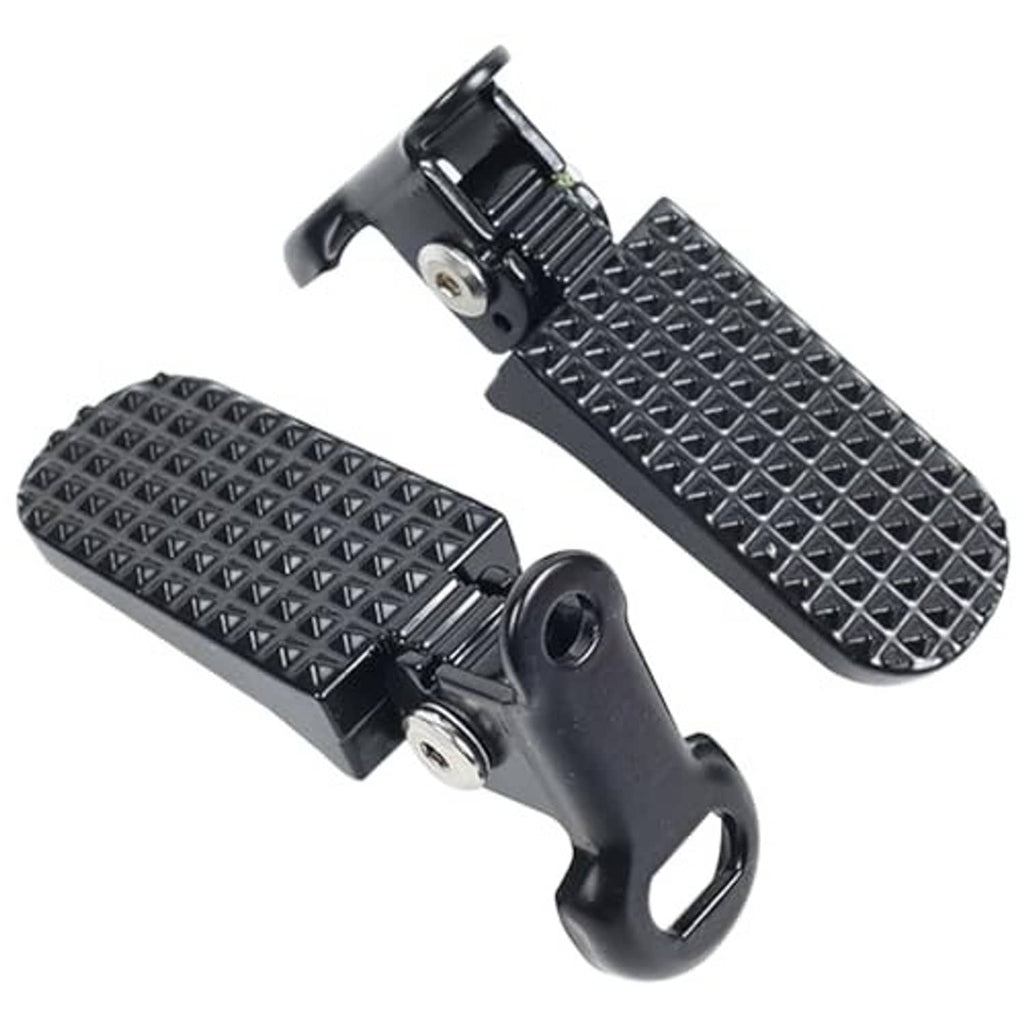 Universal mini bike foot rest pegs, two-piece set with non-slip diamond tread grips