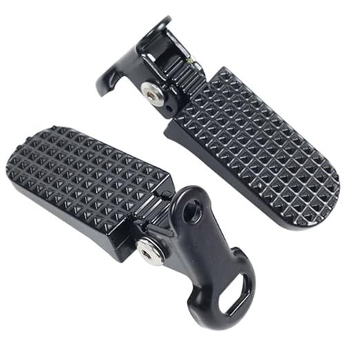 Universal mini bike foot rest pegs, two-piece set with non-slip diamond tread grips