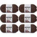 Taupe super bulky chenille yarn skeins, Bernat Blanket brand, multiple packs