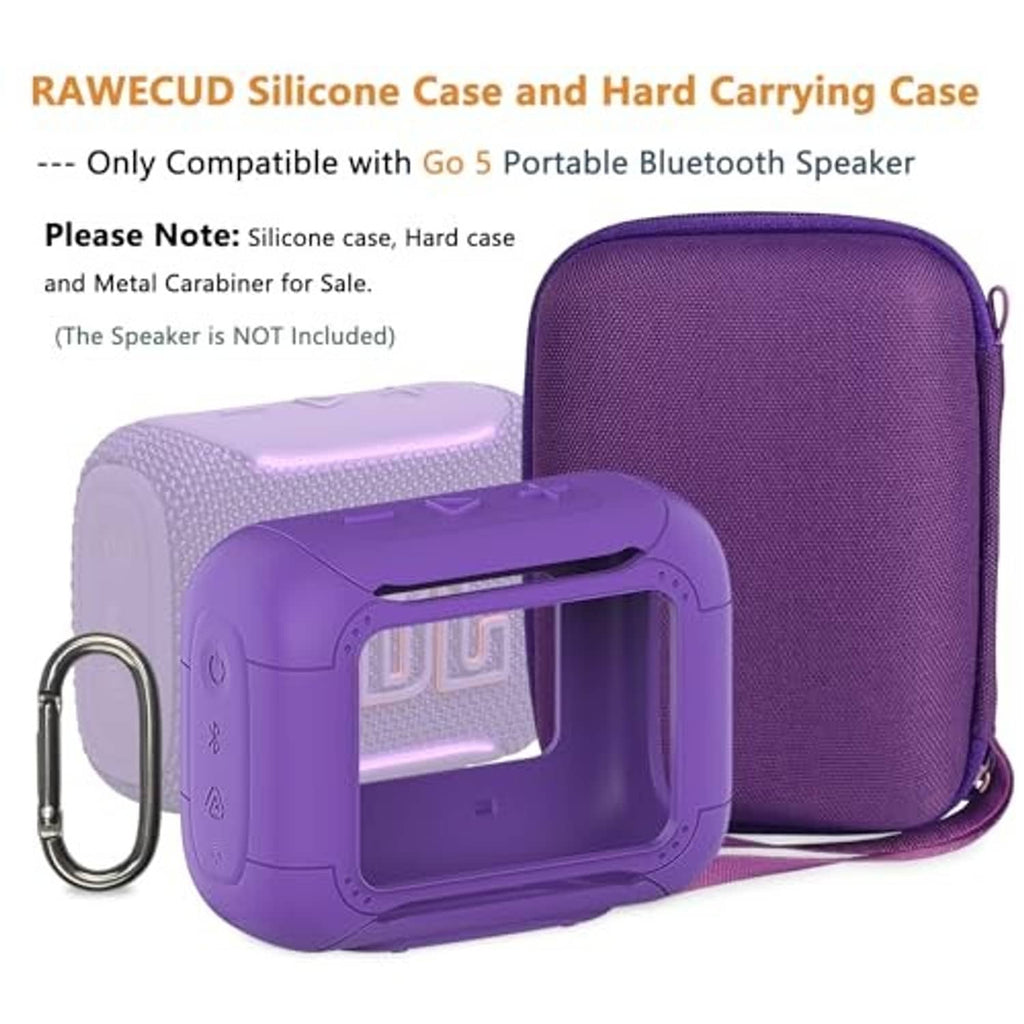 Purple mesh-texture case with hand strap and carabiner clip loop