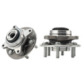 Front wheel bearing hub assembly with ABS sensor wiring, steel gray and silver