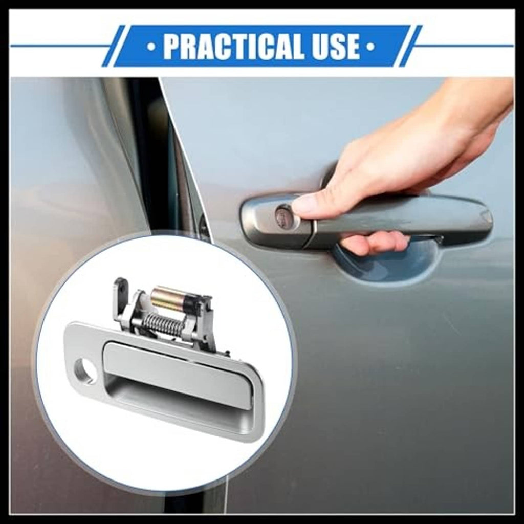 Exterior door handle for front right passenger side, with key cylinder and lever