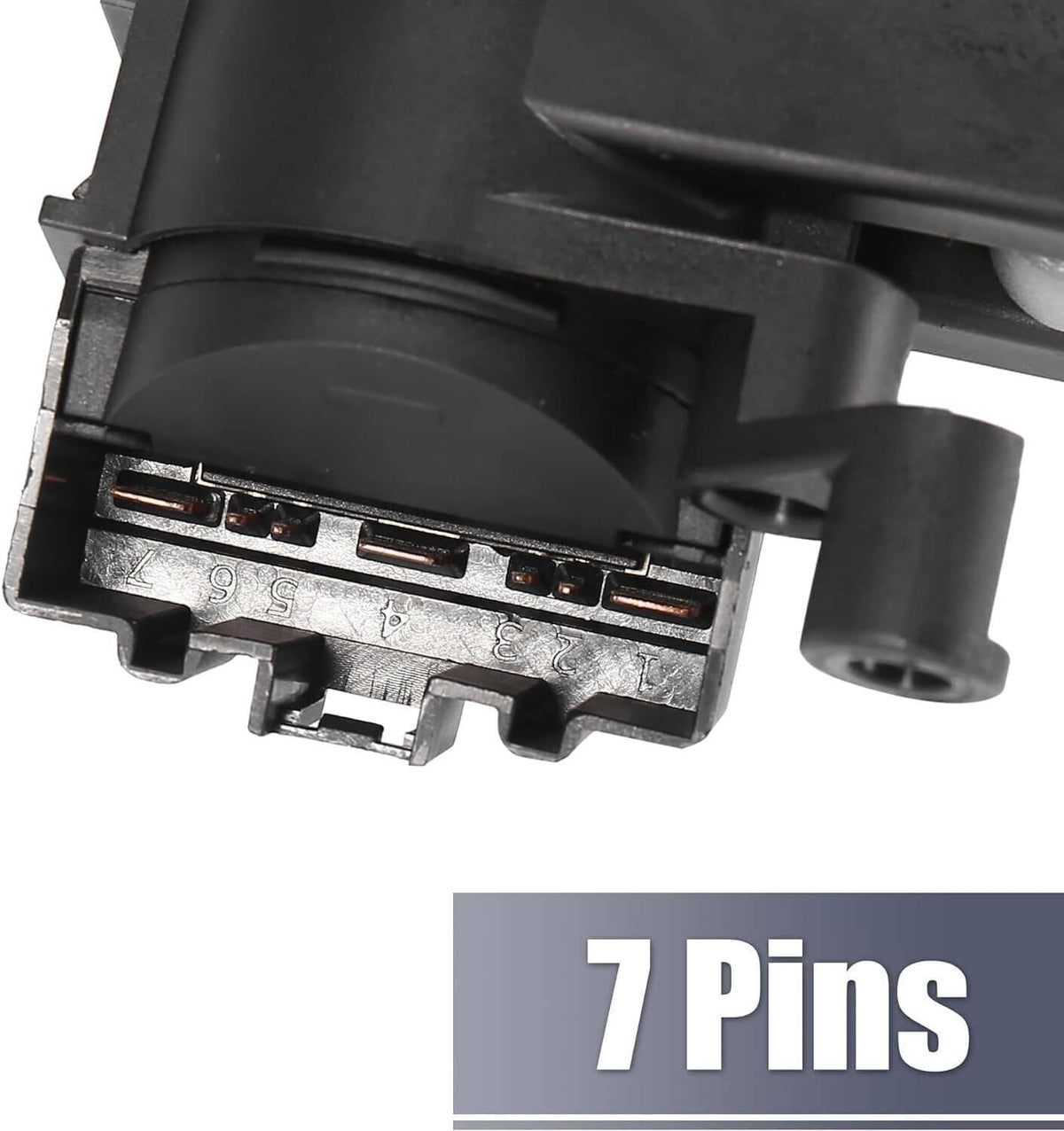 Ignition lock housing 7-pin electrical connector with black housing and metal contacts