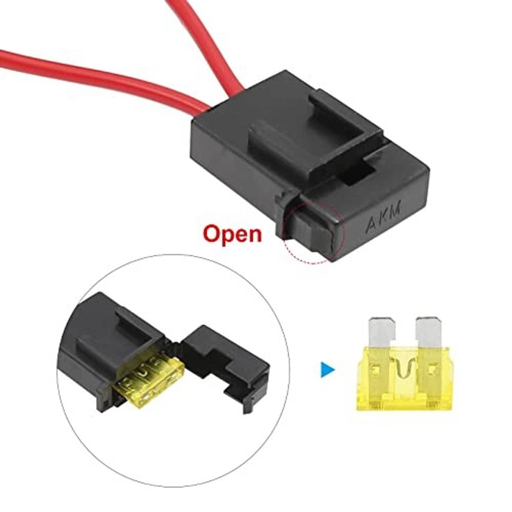 Electric fan thermostat switch module showing open connector and yellow fuse block