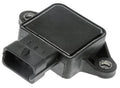 Throttle position sensor angled view with black connector housing and mounting tabs