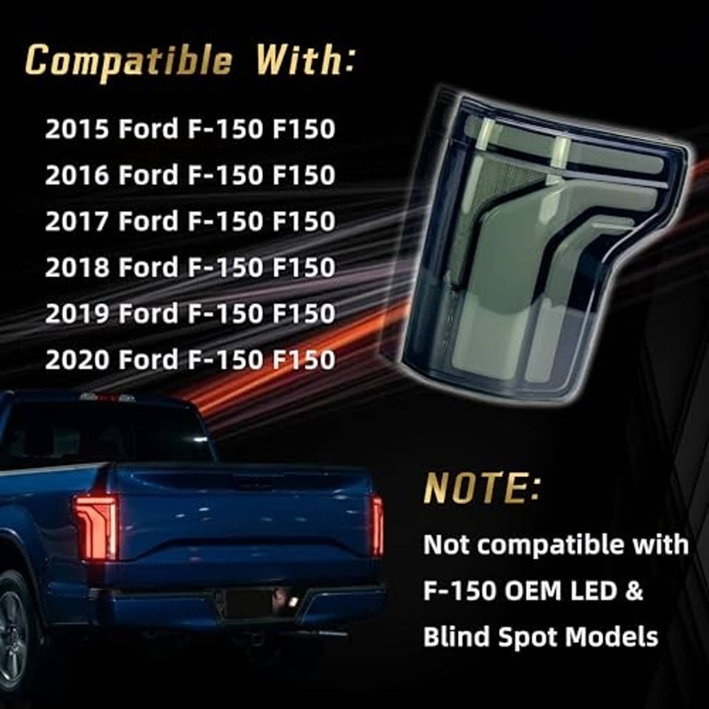 LED tail light with red LED strip and amber side segment, dark lens housing