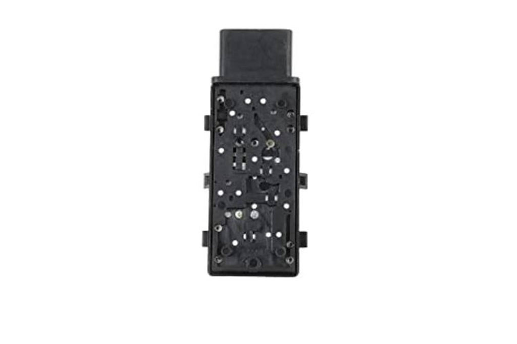Power seat switch module rear view with internal circuitry and metal contact pads