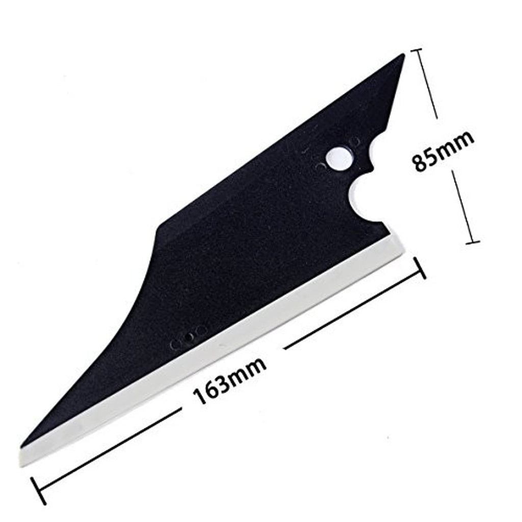 Corner squeegee blade detail with size marks 163mm length and 85mm width
