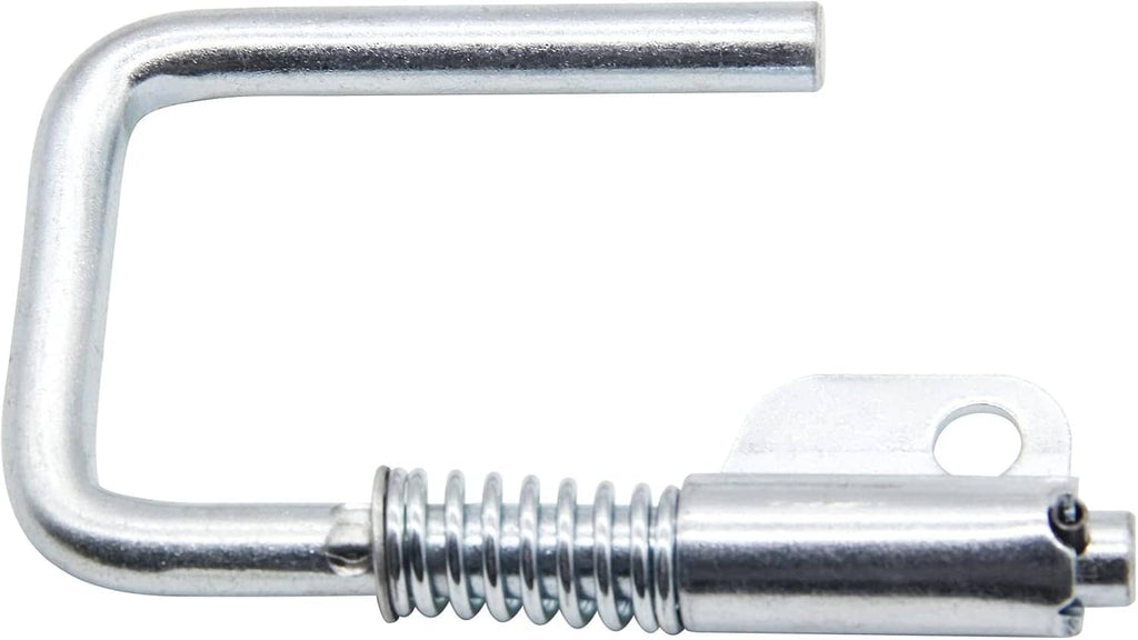 Metal retractable nail gun hanger hook with coil spring and loop mounting end