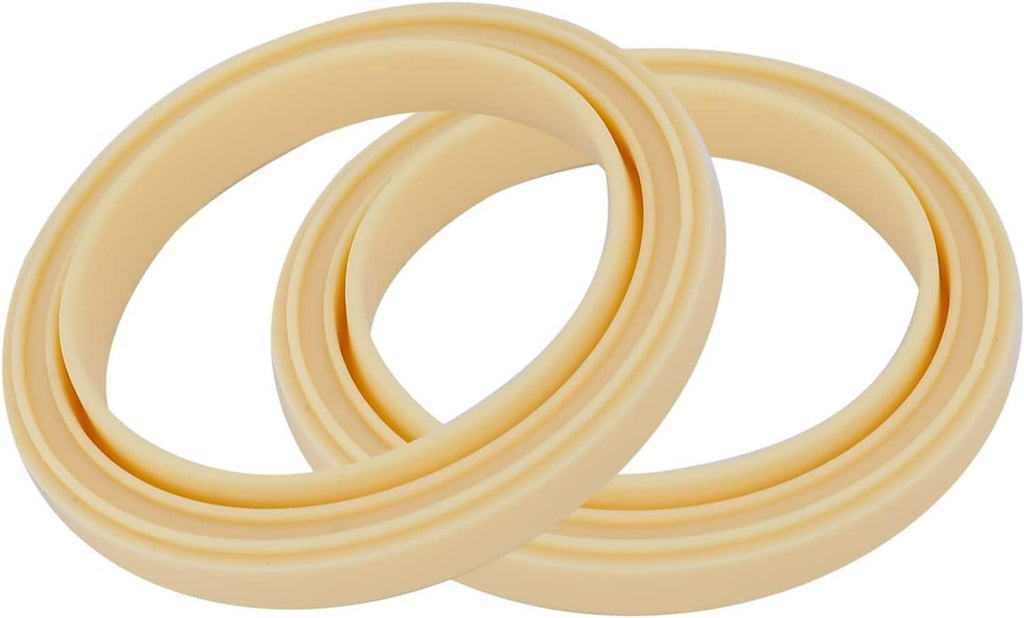 Light beige silicone steam ring gasket set, two overlapping double loops